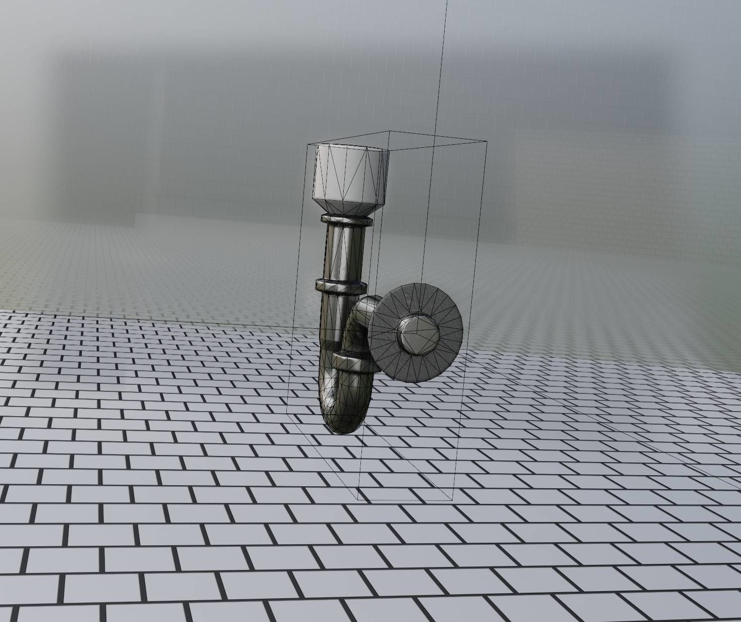 Metal Sink Siphon Low-poly 3D model_54