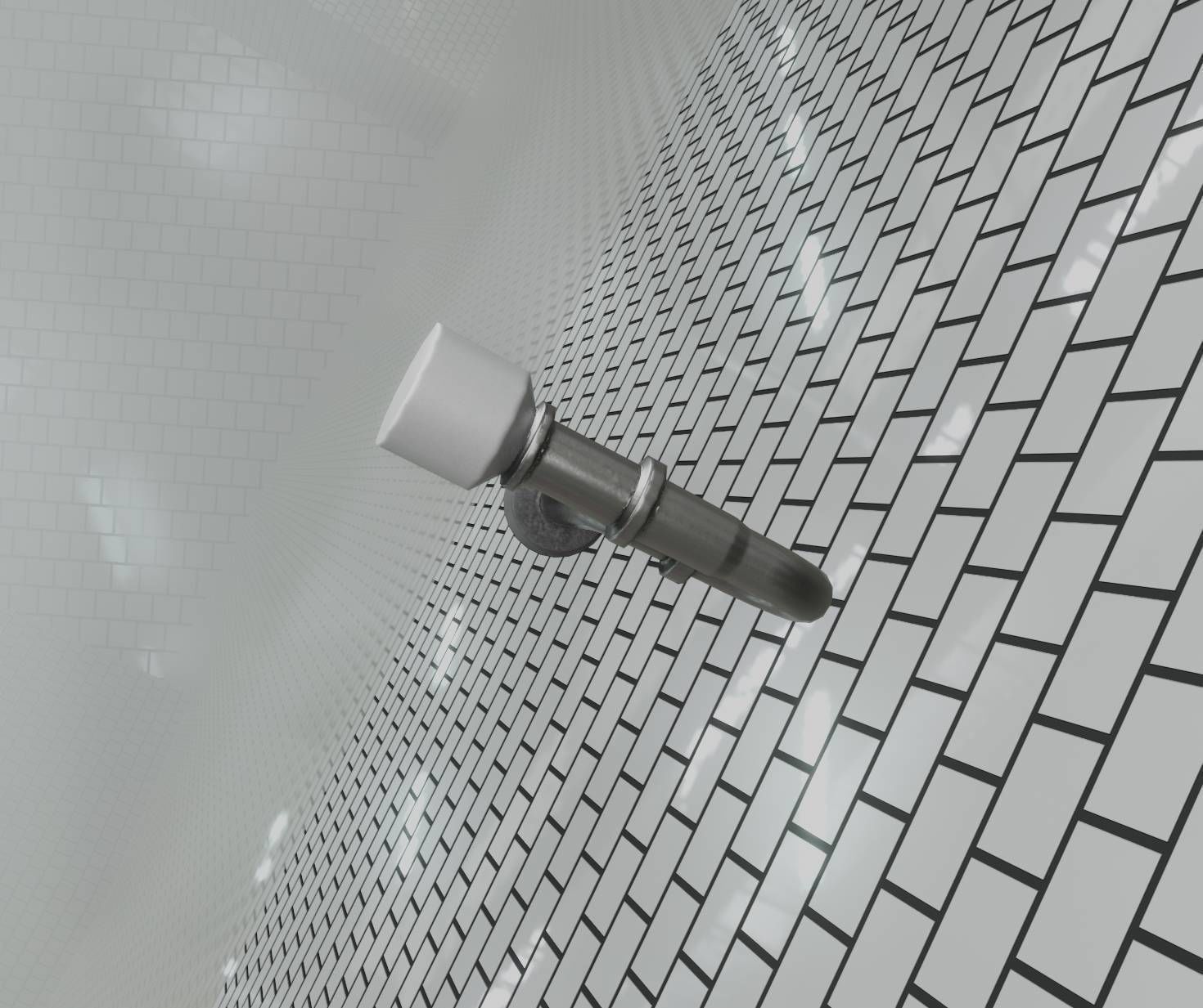 Metal Sink Siphon Low-poly 3D model_91