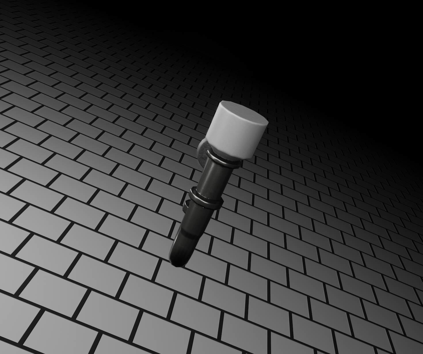 Metal Sink Siphon Low-poly 3D model_6