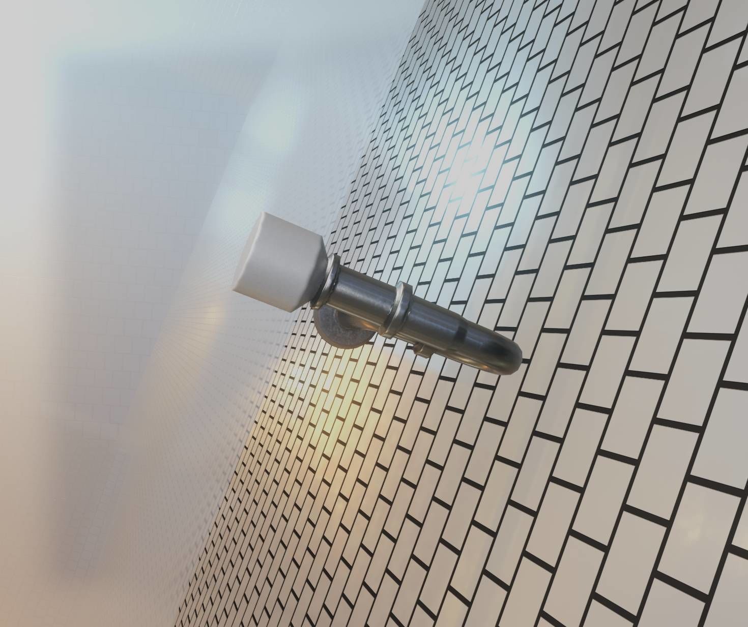 Metal Sink Siphon Low-poly 3D model_60