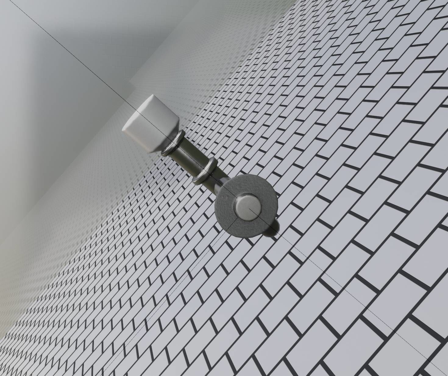 Metal Sink Siphon Low-poly 3D model_64
