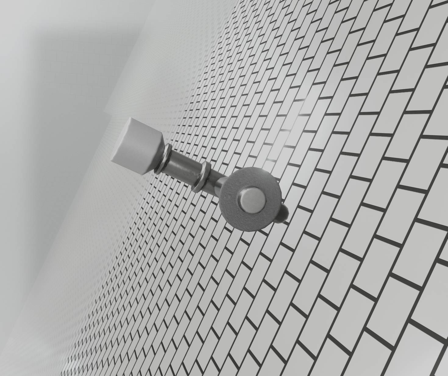 Metal Sink Siphon Low-poly 3D model_95