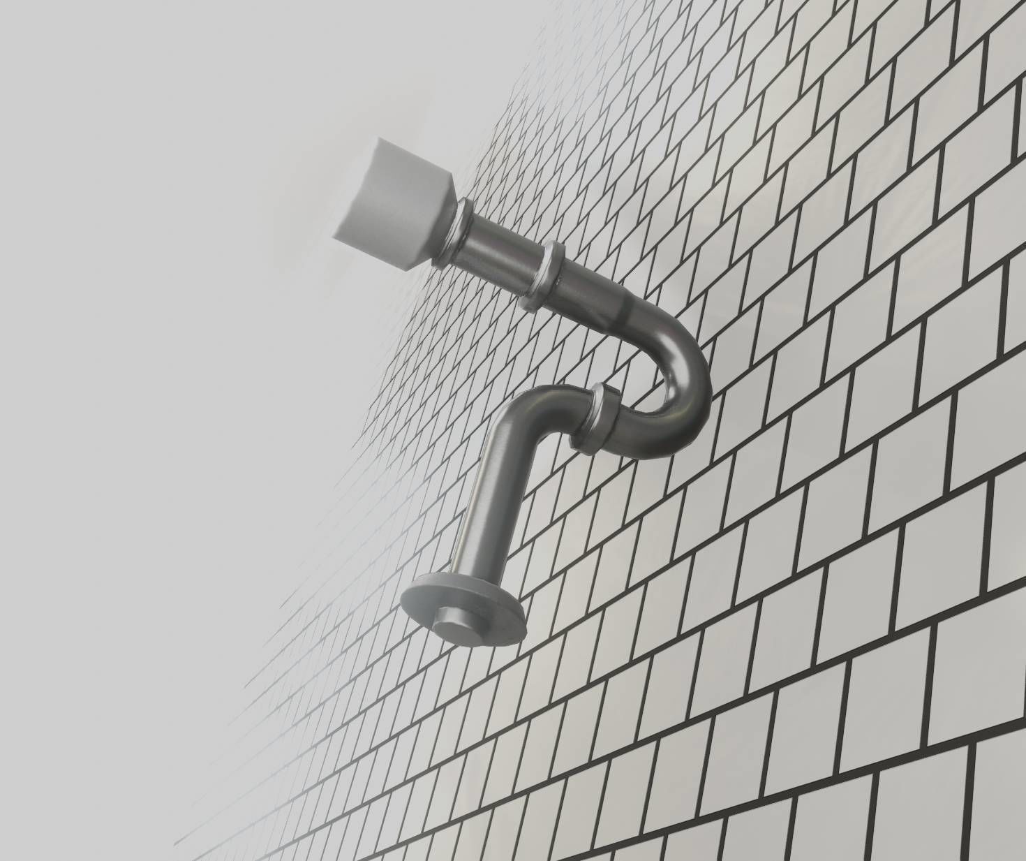 Metal Sink Siphon Low-poly 3D model_94