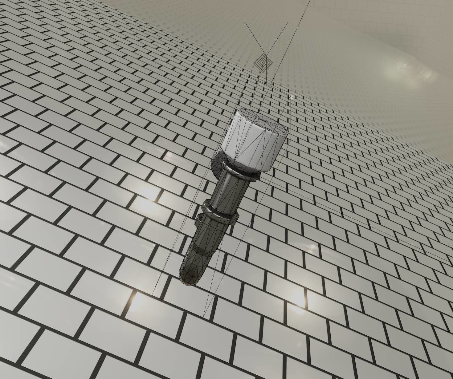 Metal Sink Siphon Low-poly 3D model_37