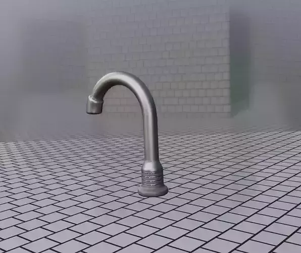 Metal Faucet Low-poly 3D model