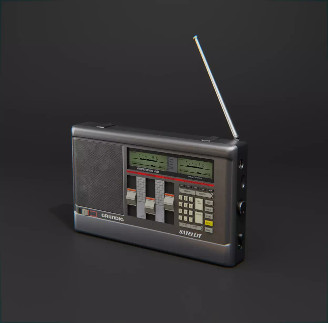 Modern Military Radio Low-poly 3D model_0