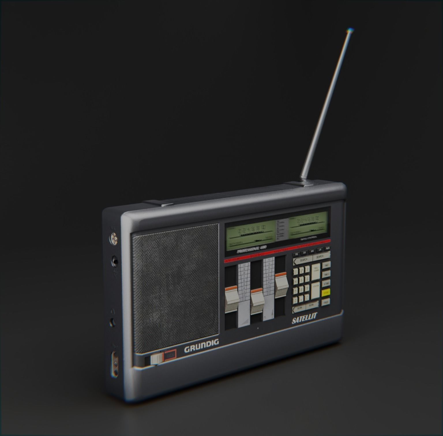 Modern Military Radio Low-poly 3D model_1
