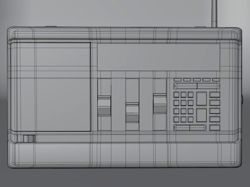 Modern Military Radio Low-poly 3D model_9