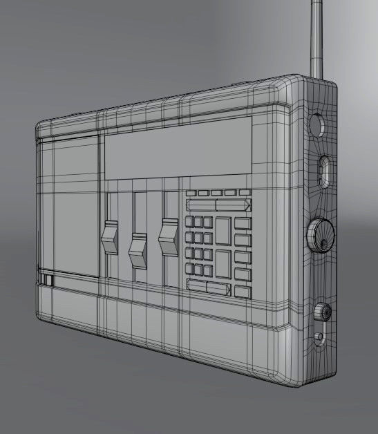 Modern Military Radio Low-poly 3D model_10