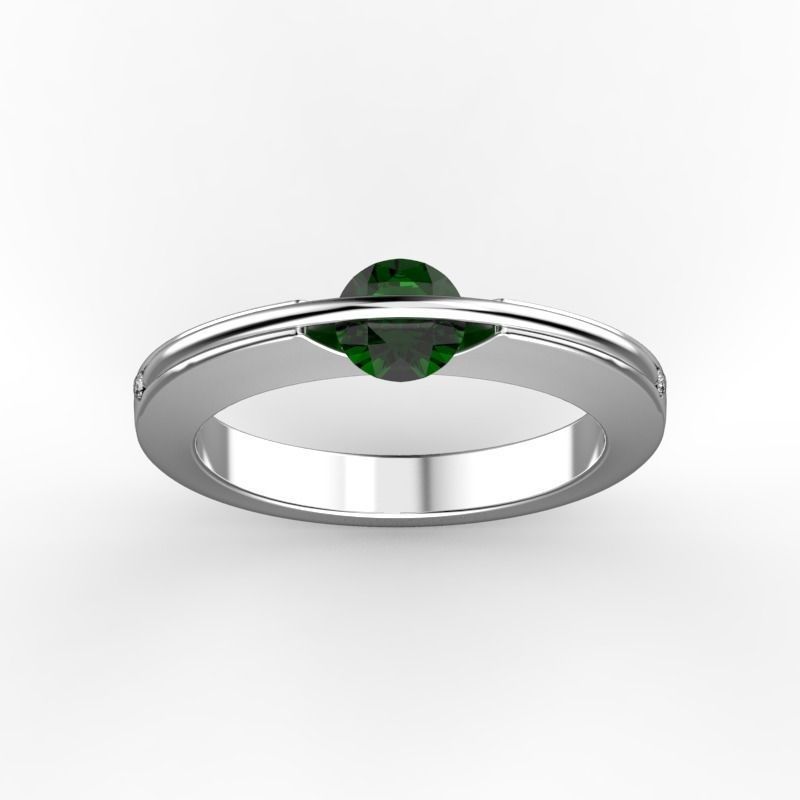 Spinning stone ring 3D print model_2
