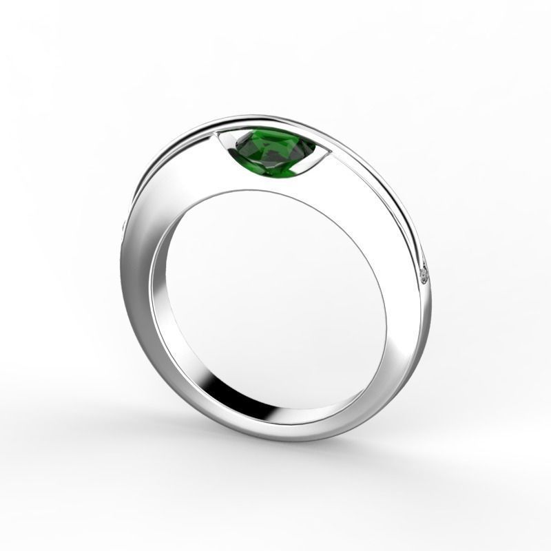 Spinning stone ring 3D print model_1