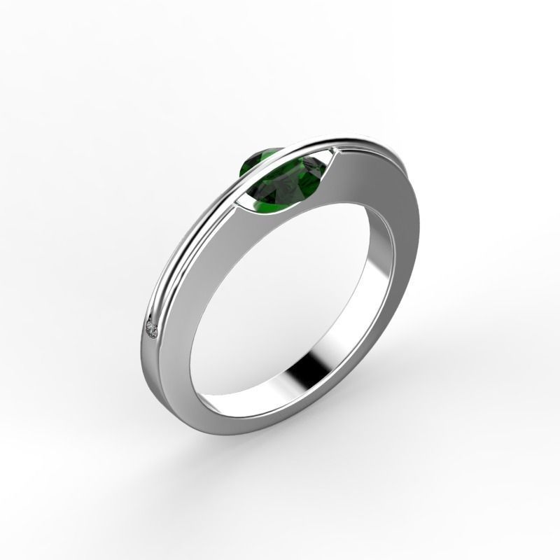 Spinning stone ring 3D print model_0