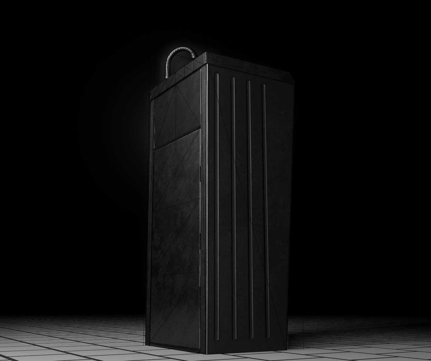 Public Metal Sink - 18 - compact Low-poly 3D model_94