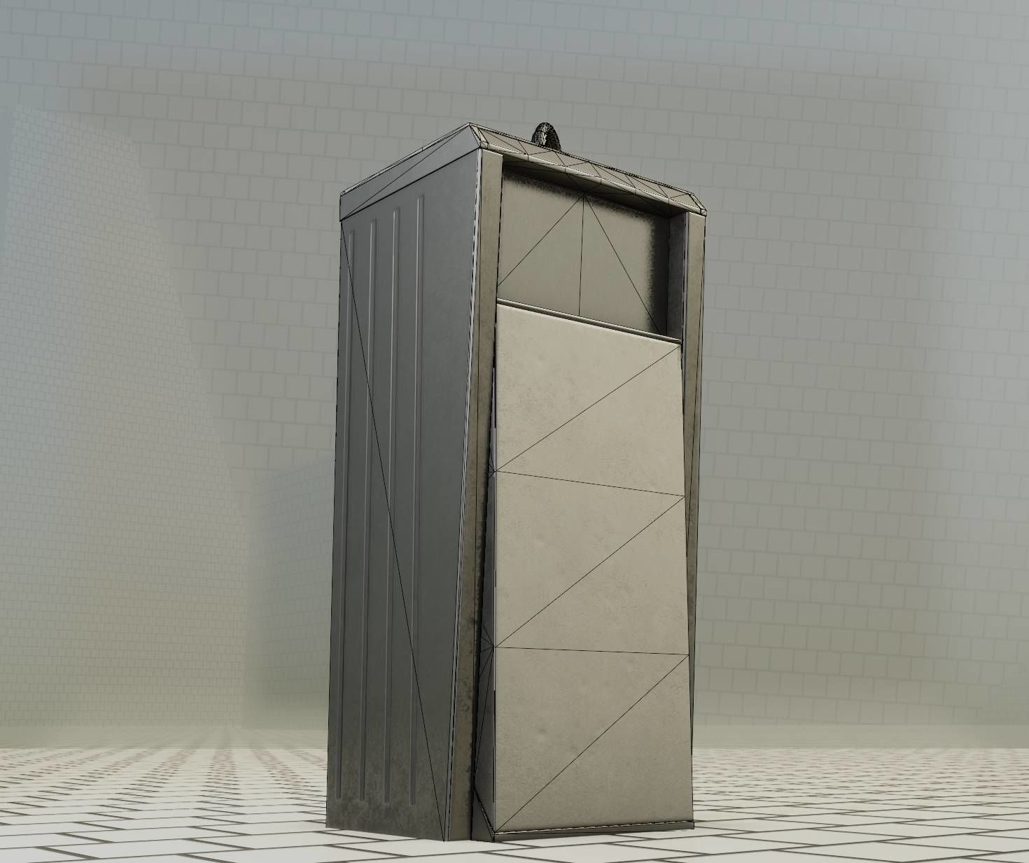 Public Metal Sink - 15 - Simple Compact Low-poly 3D model_57