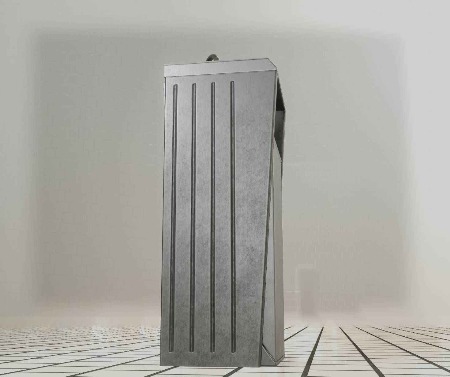 Public Metal Sink - 15 - Simple Compact Low-poly 3D model_58