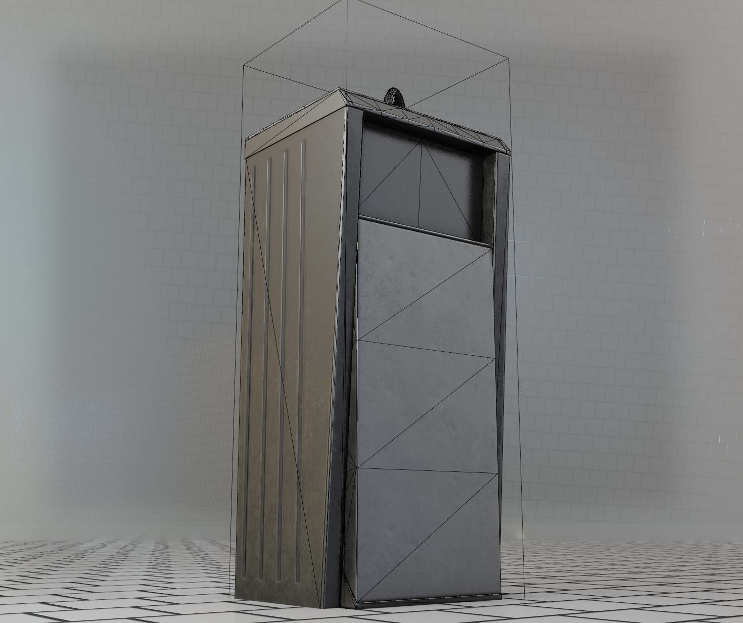 Public Metal Sink - 15 - Simple Compact Low-poly 3D model_27