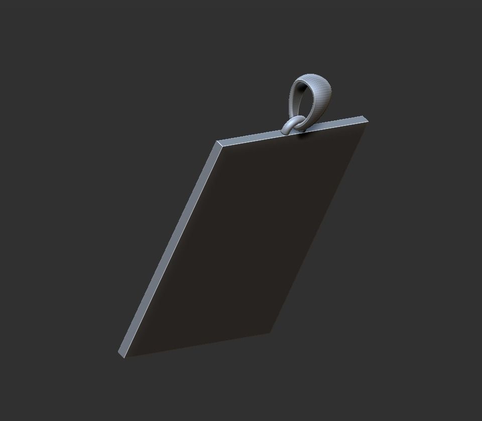 Skulls silver pendant 3D print model_7