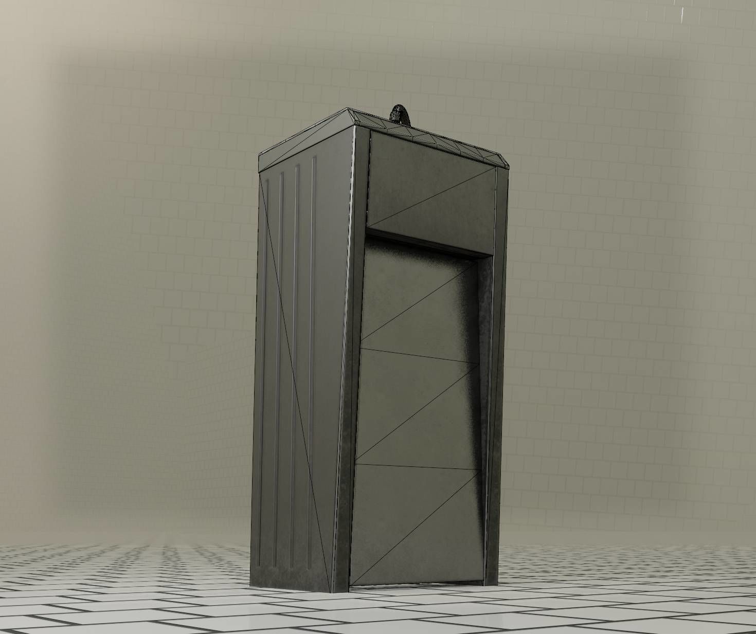 Public Metal Sink - 10 - Simple Compact Low-poly 3D model_55