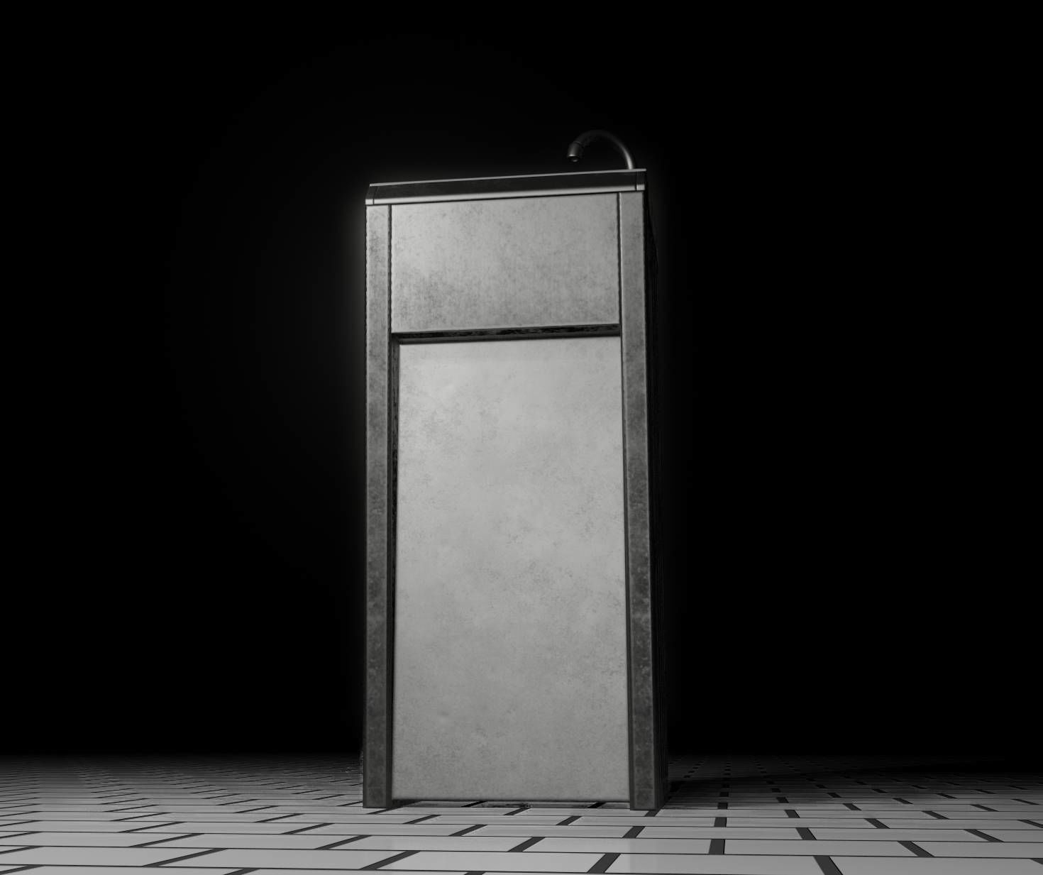 Public Metal Sink - 10 - Simple Compact Low-poly 3D model_23