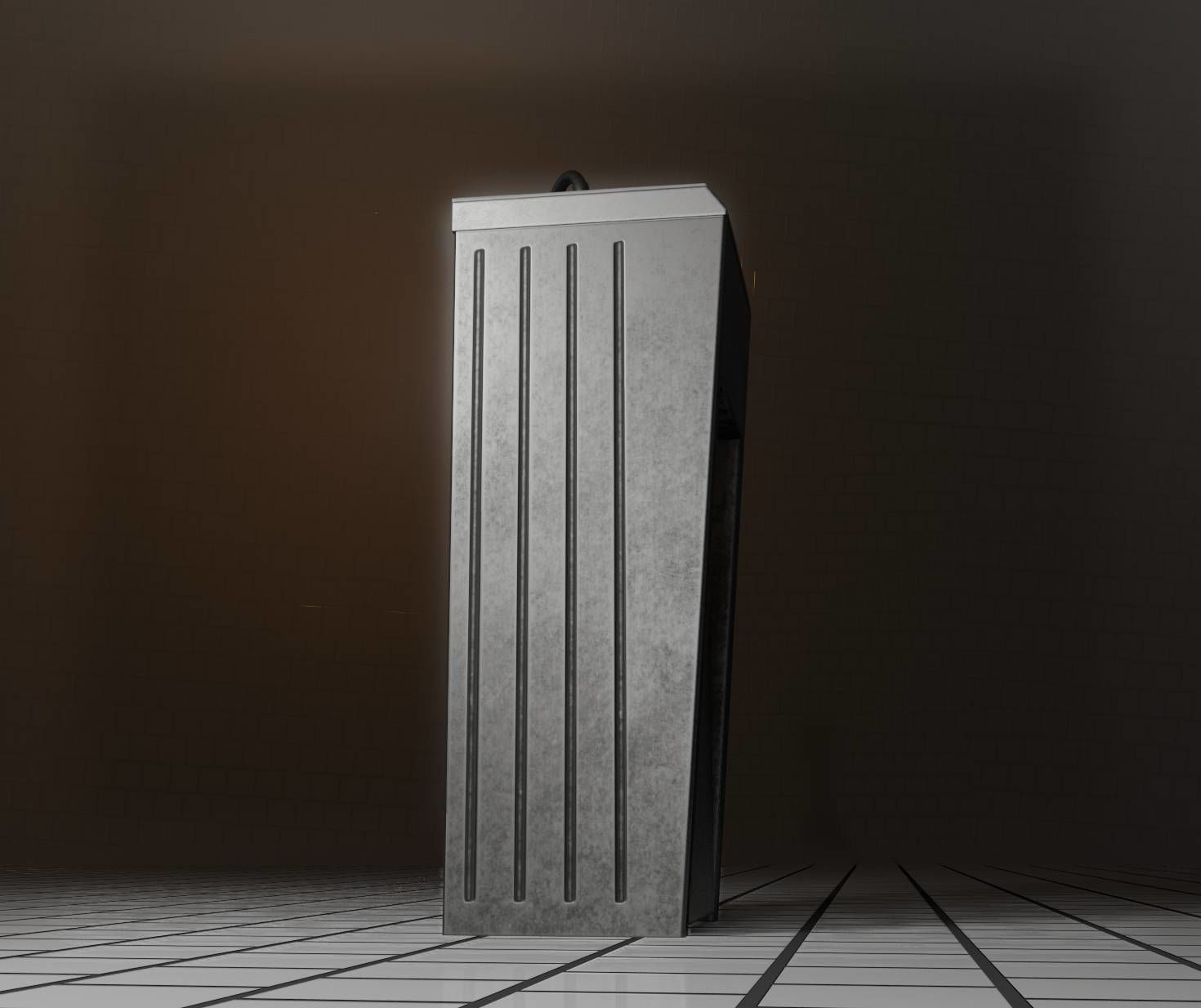 Public Metal Sink - 10 - Simple Compact Low-poly 3D model_25