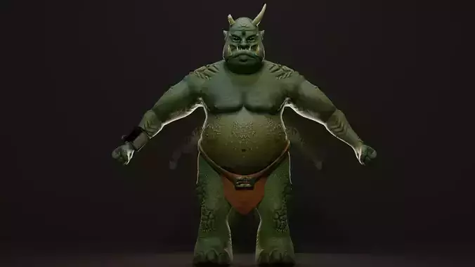 Ghoul creepy with horn Ready for game