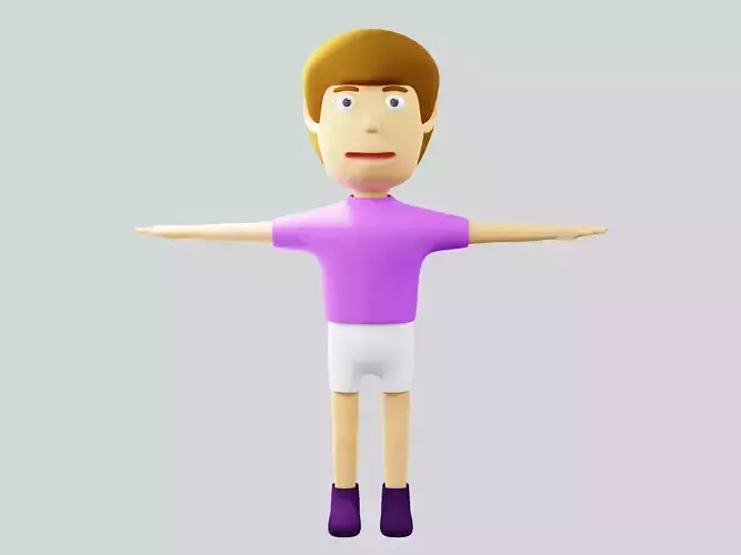 The big head kid Low-poly character