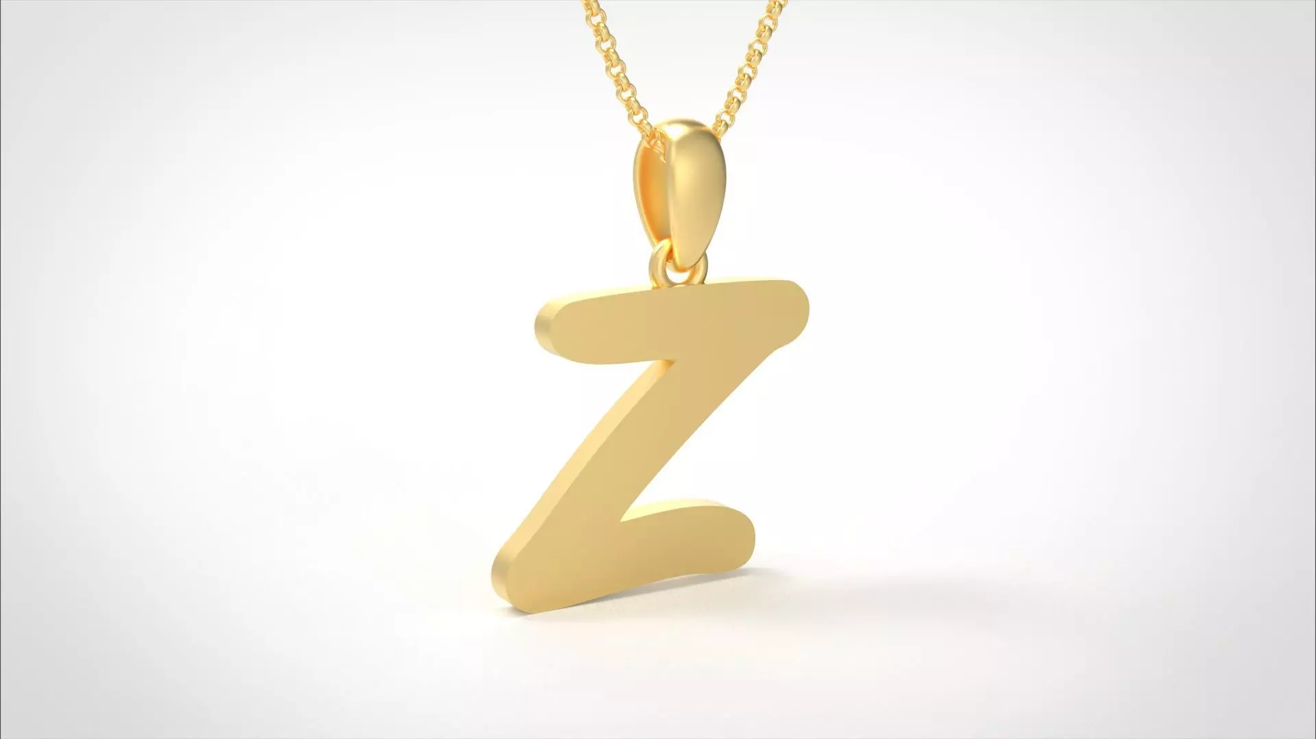 Model 465 Alphabets Necklace The Letter Z Necklace Winter Cat 3D print model
