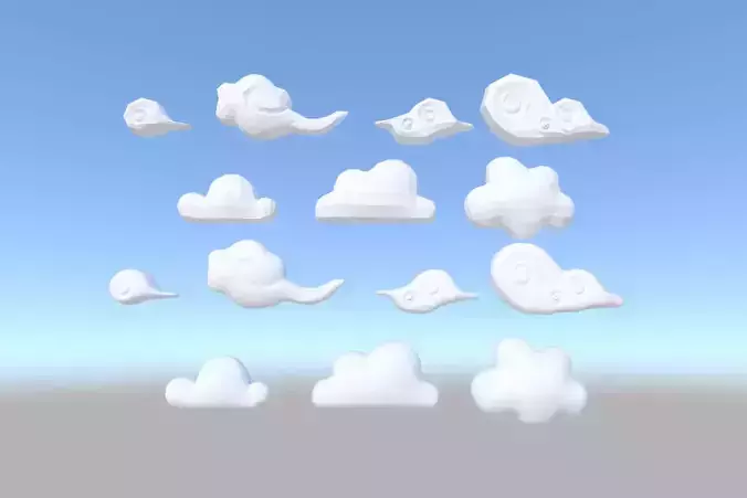 cloud Cartoon style 3D model