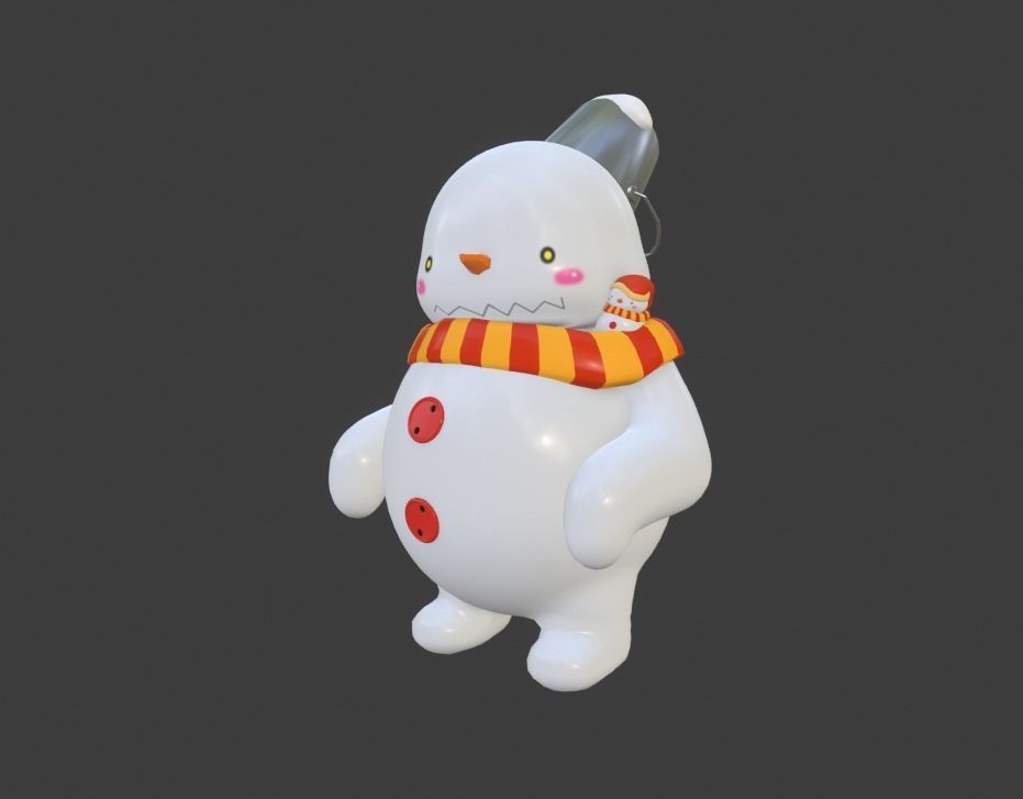 Snowman Monster Free 3D model_1