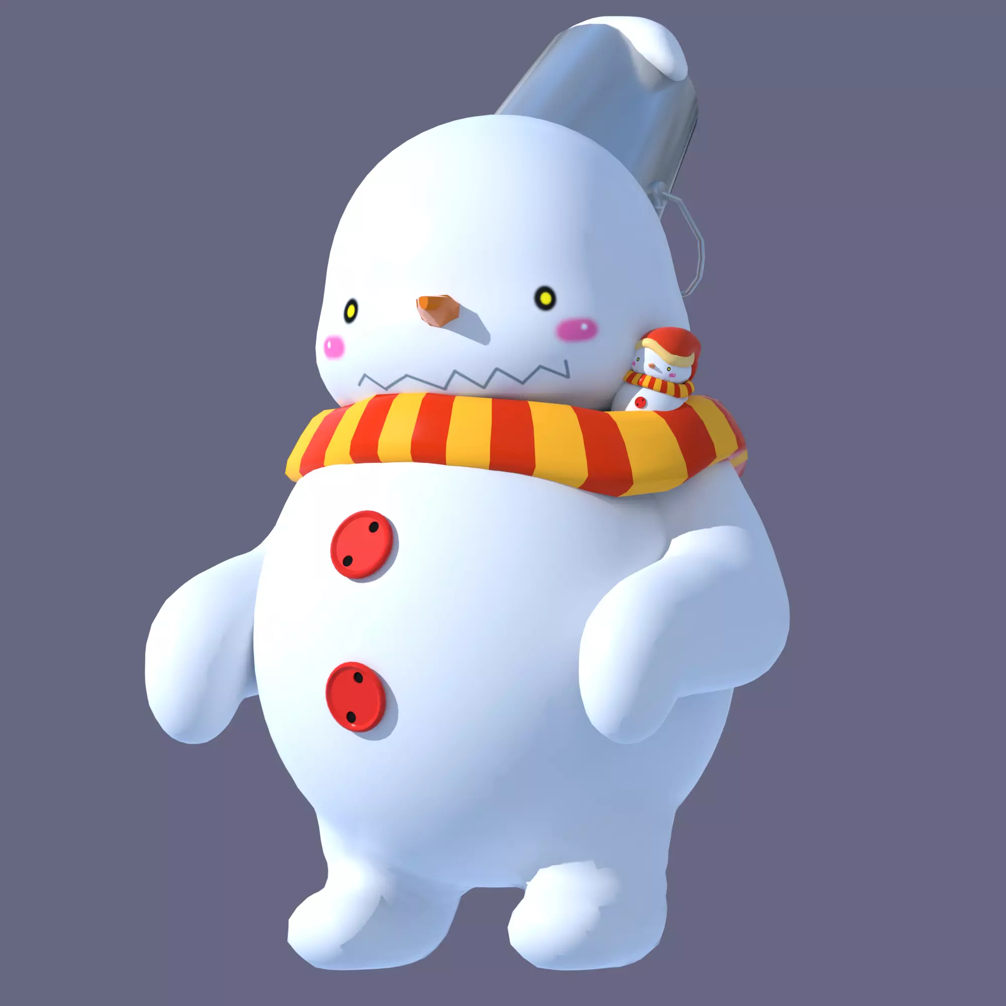 Snowman Monster Free 3D model_0