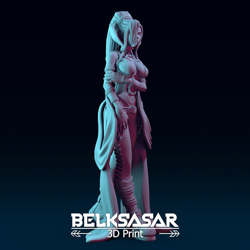 Seductive Female Vampire 3D print model_7