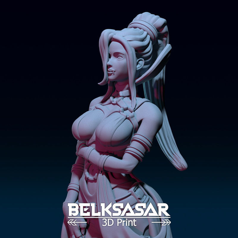 Seductive Female Vampire 3D print model_8