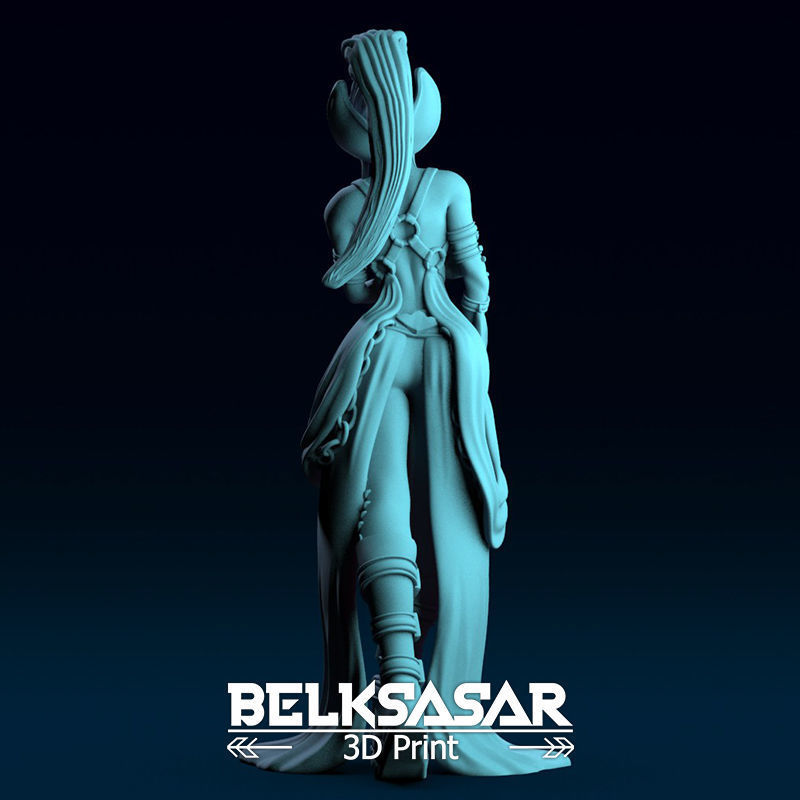 Seductive Female Vampire Normal Topless and Nude 3D print model_8