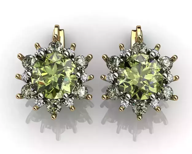 Snowflake Earrings Diamond