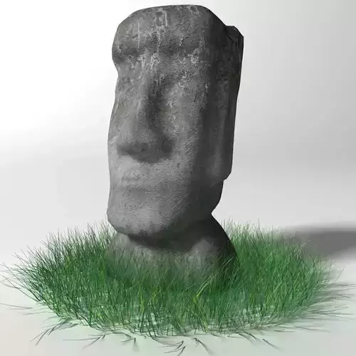 Moai statue Low-poly 3D model