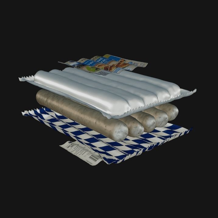 Package of Bratwurst 3D model_5