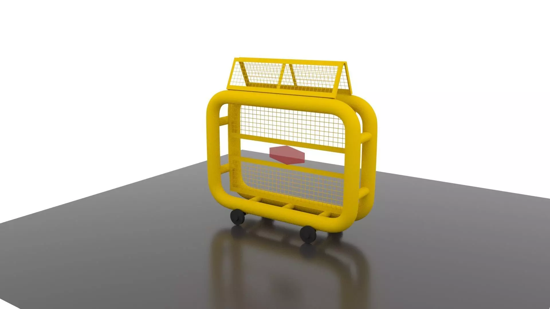Police Barrier Low-poly 3D model_0