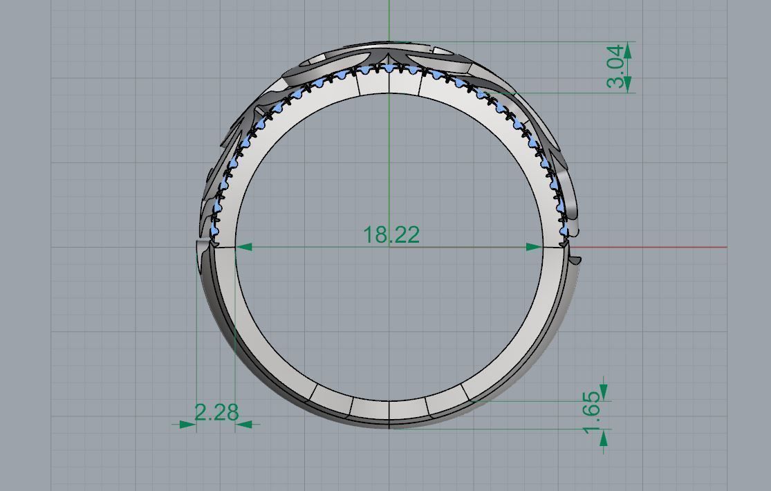 Gold rose ring 3d print model Unique flower ring stl 3dm file  3D print model_2