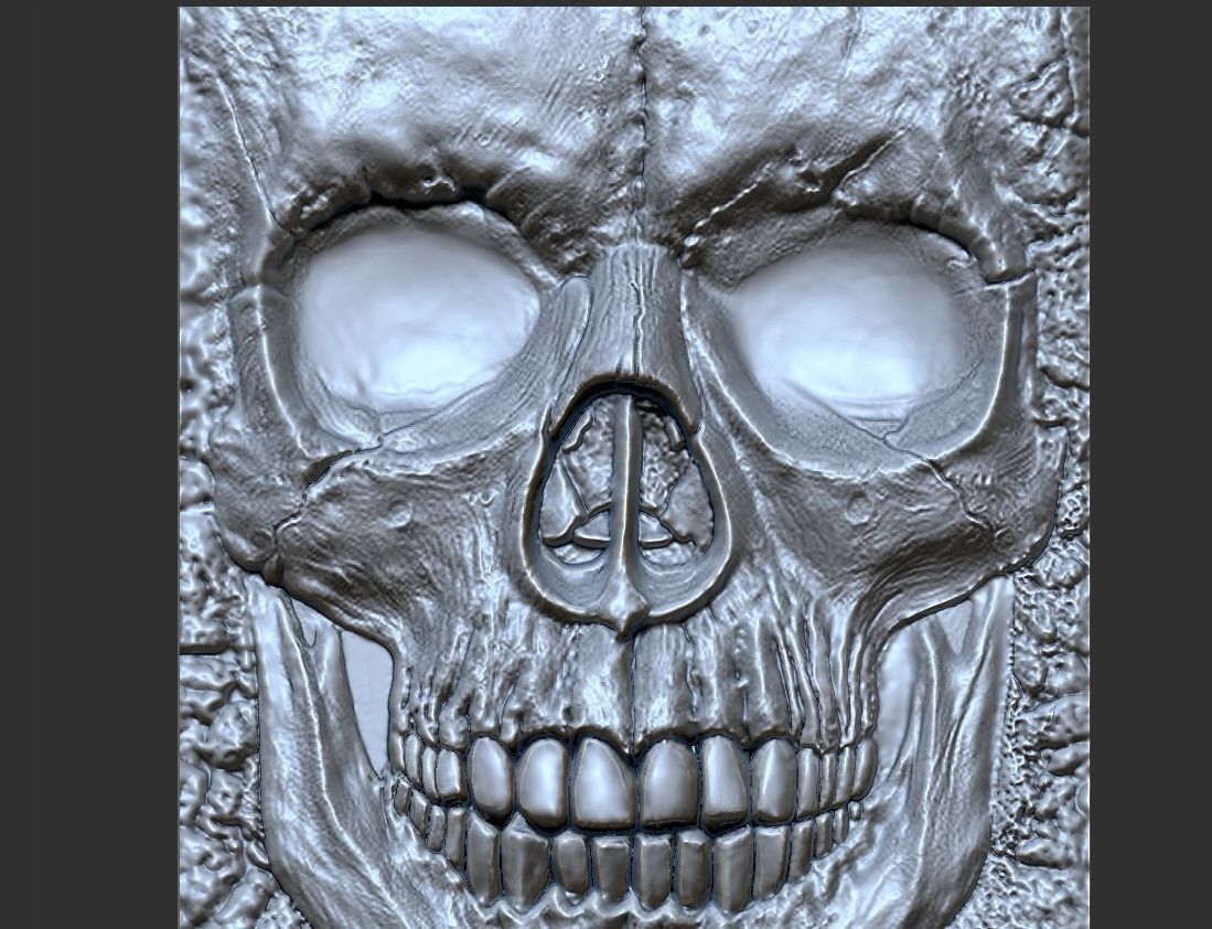 skull gold 3D print model_4