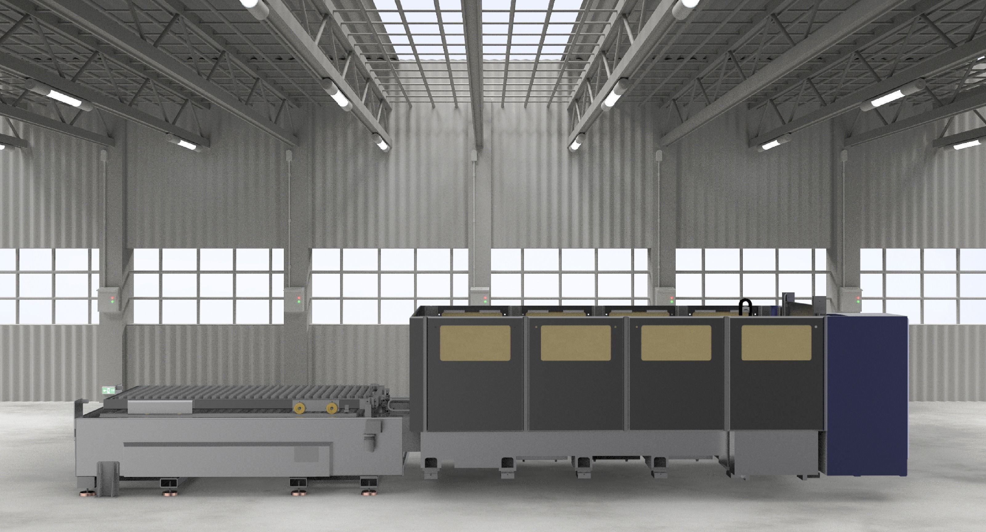 Large laser cutting machine 3D model_4