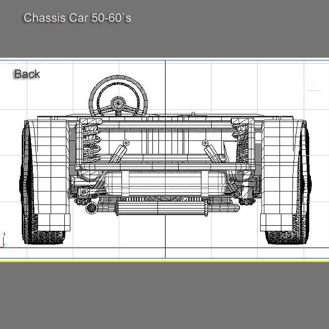 Chassis Car 50-60s 3D model_7