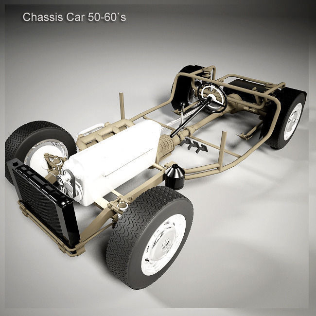 Chassis Car 50-60s 3D model_16