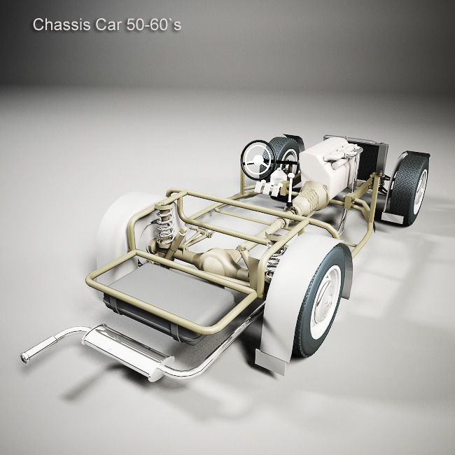 Chassis Car 50-60s 3D model_14