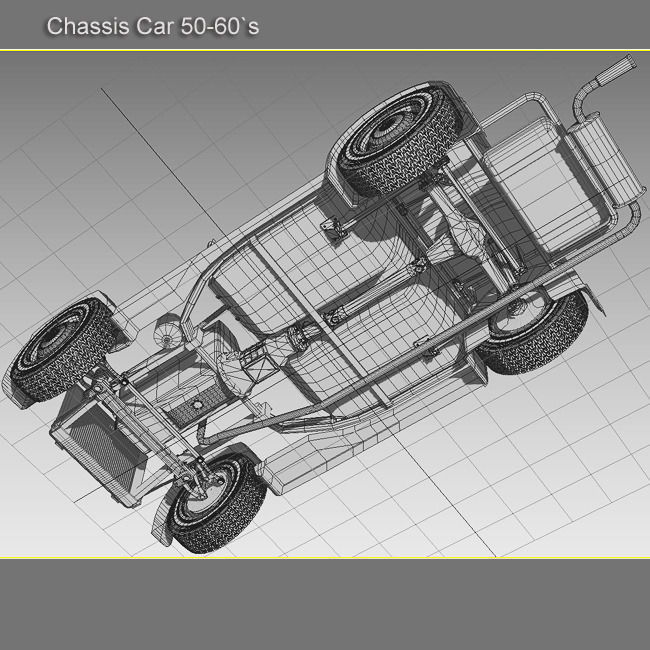 Chassis Car 50-60s 3D model_11
