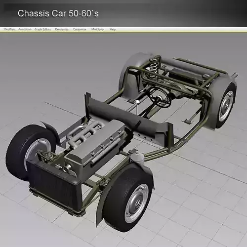 Chassis Car 50-60s 3D model