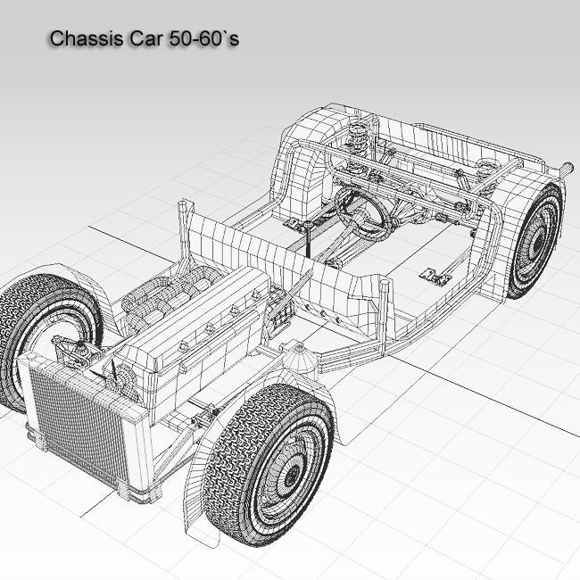 Chassis Car 50-60s 3D model_17