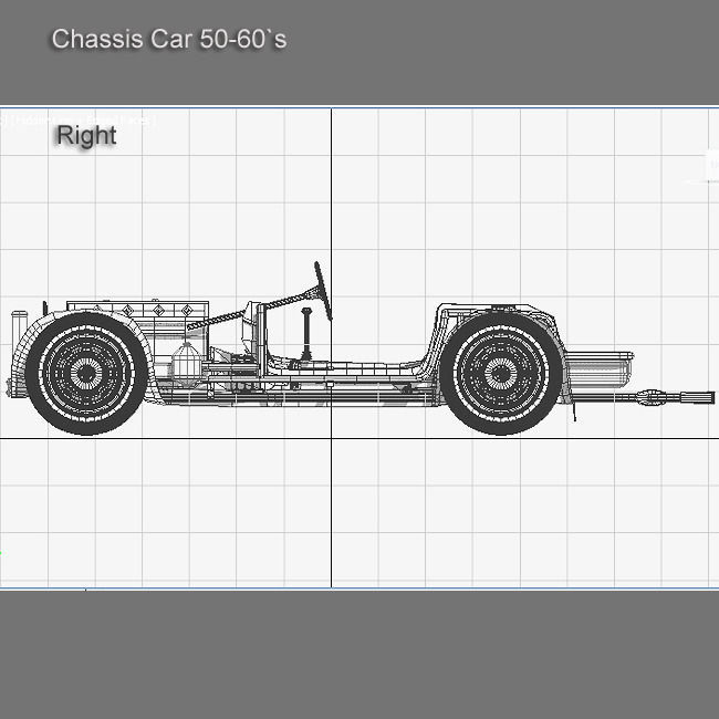 Chassis Car 50-60s 3D model_5