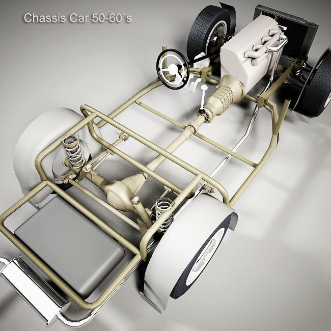 Chassis Car 50-60s 3D model_13