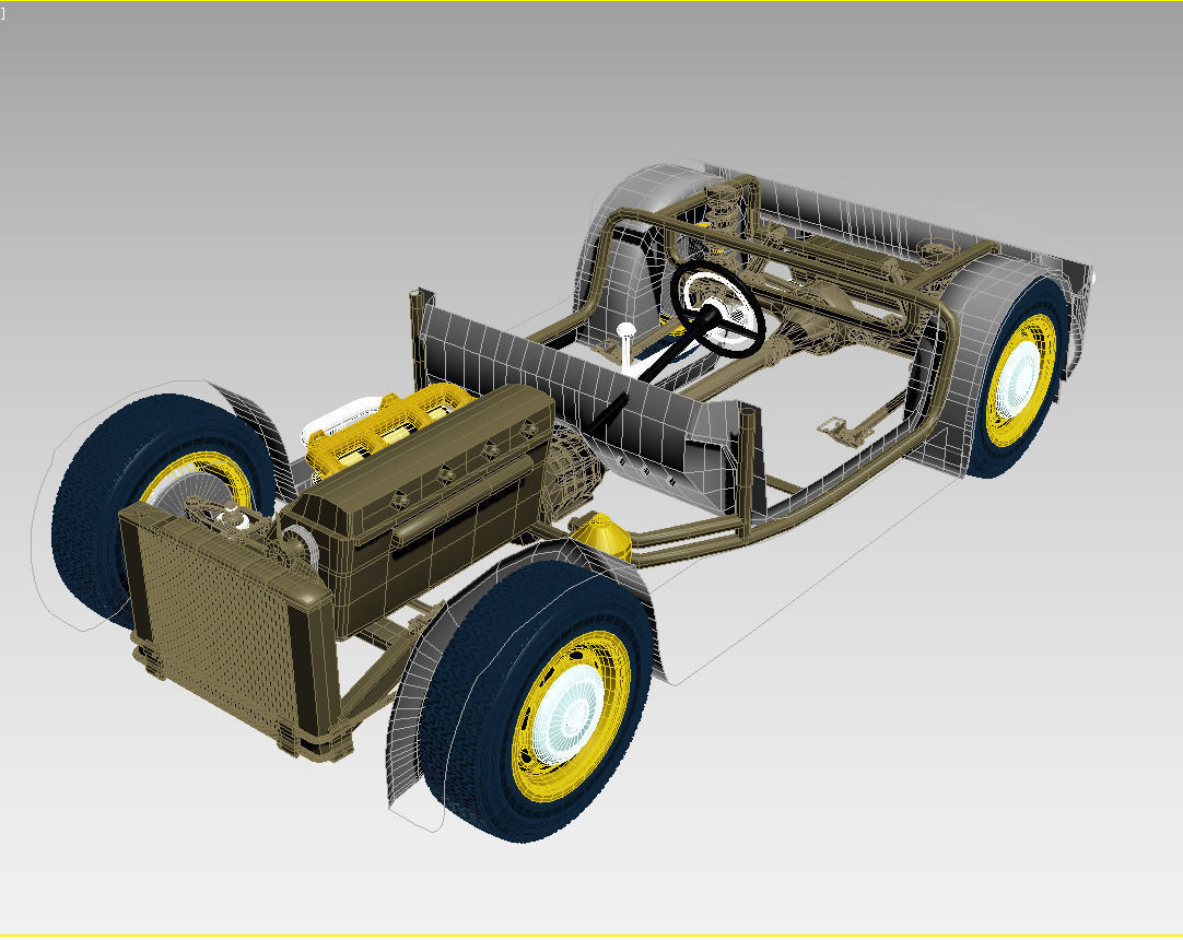 Chassis Car 50-60s 3D model_15