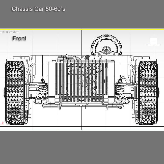 Chassis Car 50-60s 3D model_8